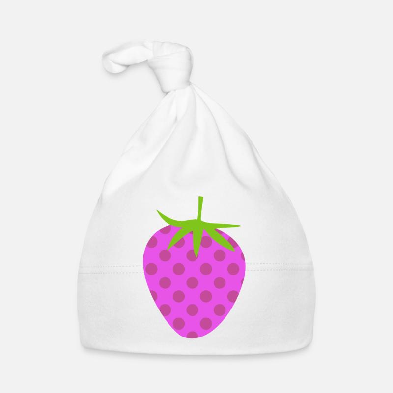 Strawberry Dots Dots Fruit Pink Dots Pattern Organic Baby Cap
