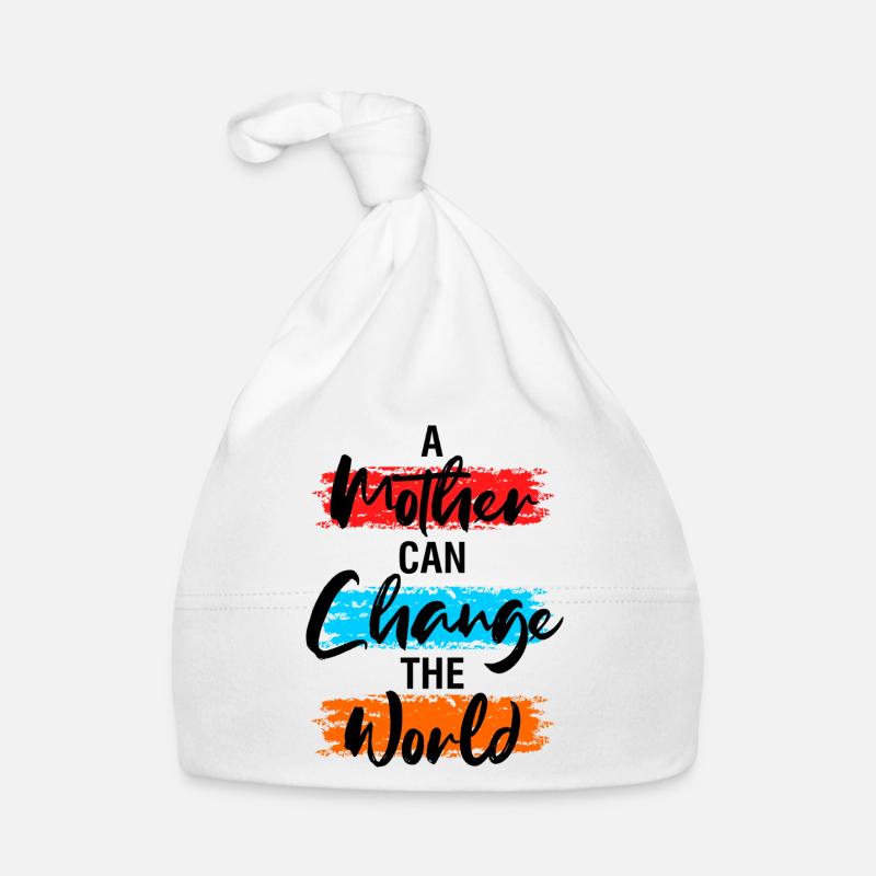 Chemise de Maman peut changer le monde Bonnet bio Bébé