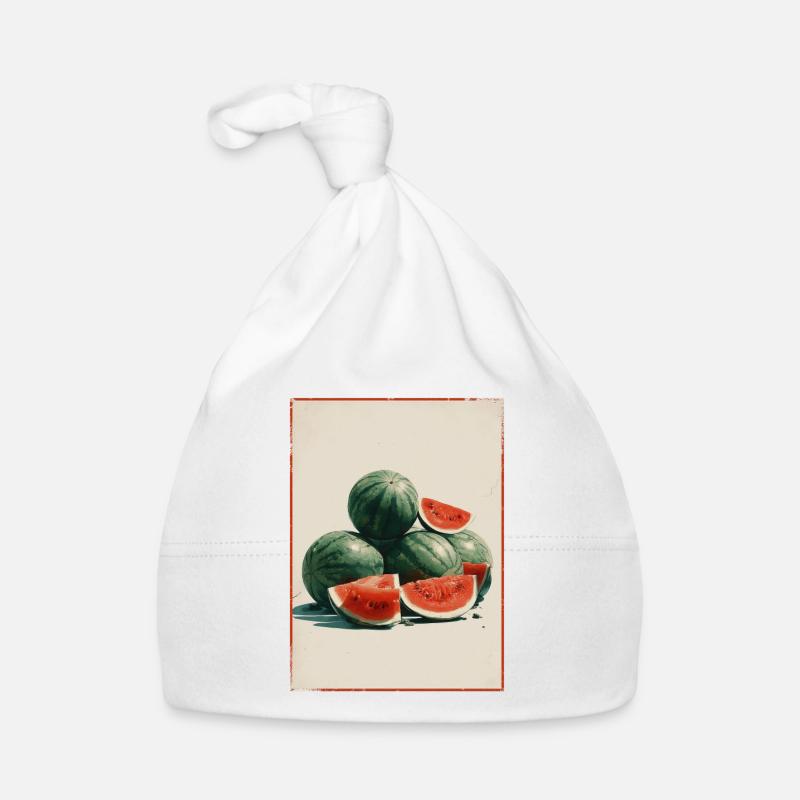 Vintage Wassermelone Scheiben Baby Bio-Mütze