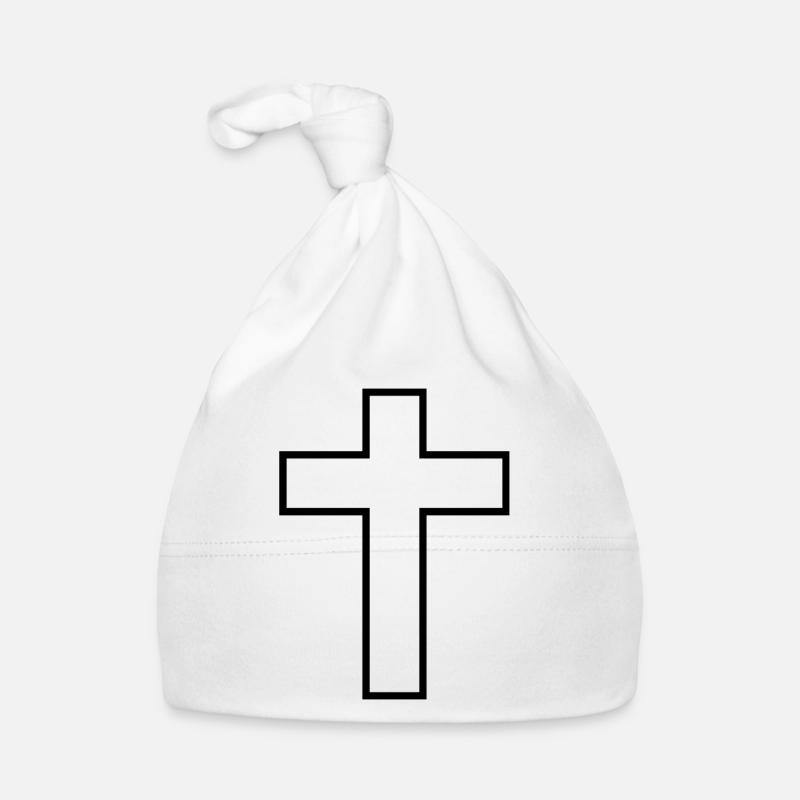 Croix chrétienne Bonnet bio Bébé
