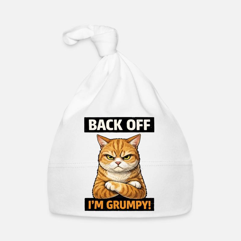 Moody Cat – Back Off Statement Organic Baby Cap