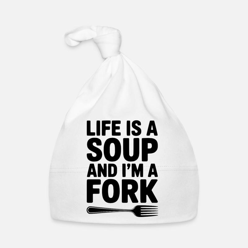 Das Leben ist eine Suppe und ich bin eine Gabel Baby Bio-Mütze
