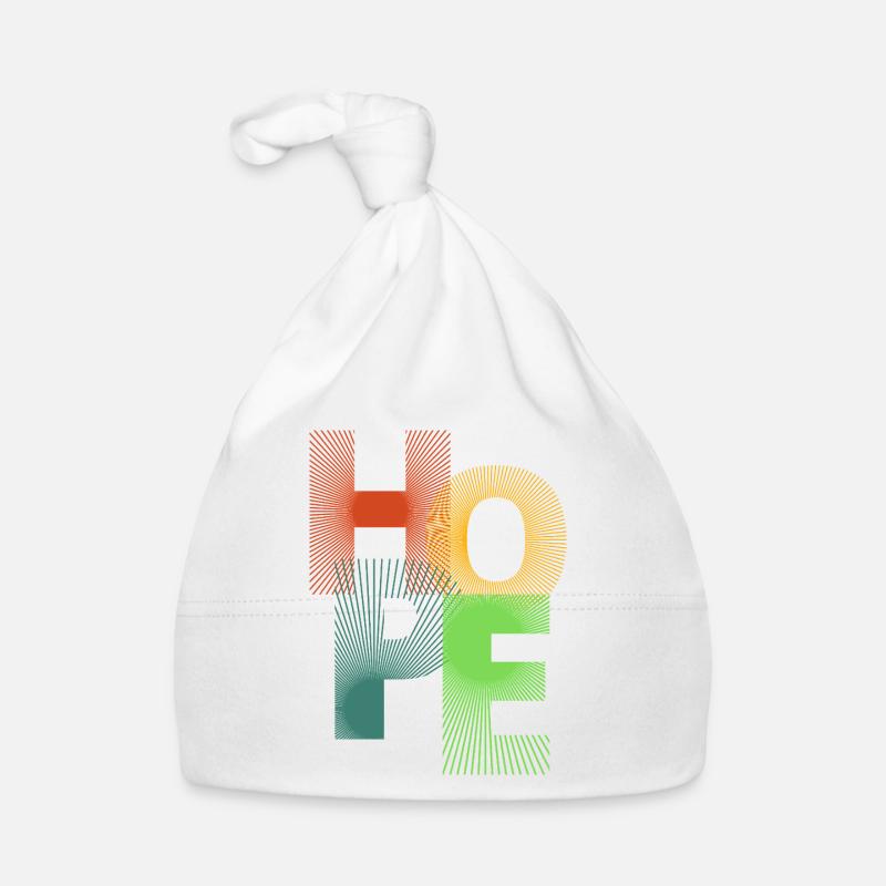 Hope in Colored Rays - Organic Baby Cap - white