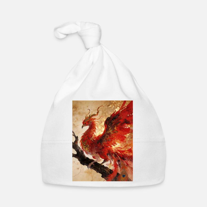 Le Cœur du Phénix : Flamme Éternelle Bonnet bio Bébé