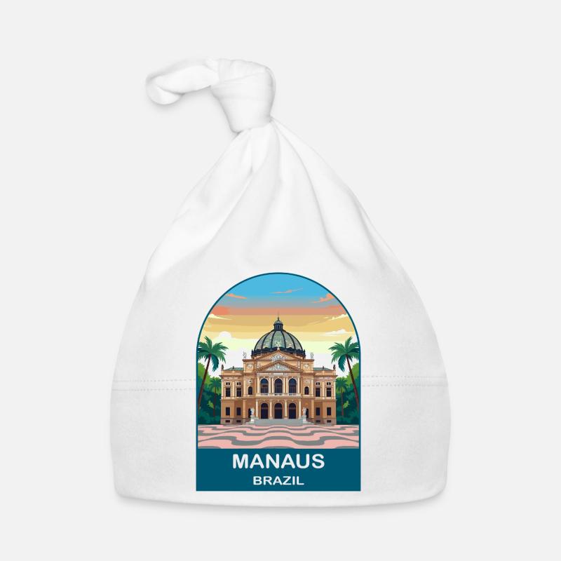Affiche de voyage à l’Opéra Amazone de Manaus, Brésil Bonnet bio Bébé