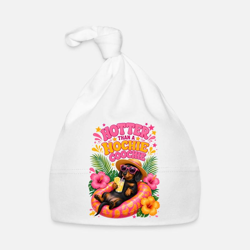 Ambiances de plage de teckels tropicaux Bonnet bio Bébé