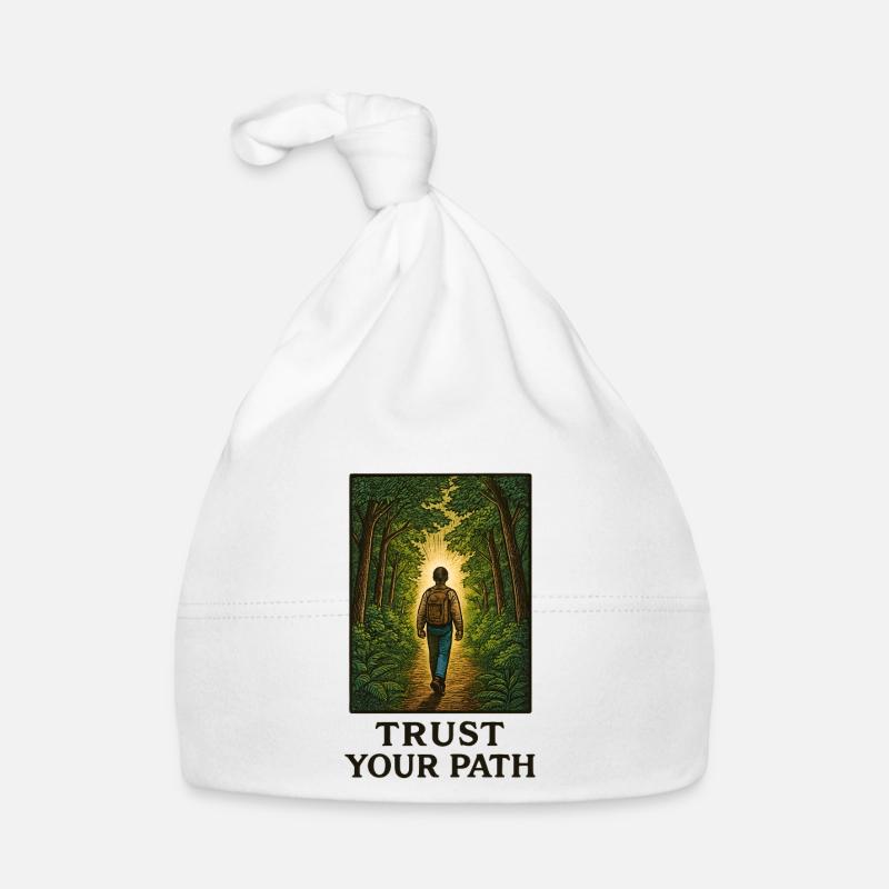 Trust your path in the forest Organic Baby Cap