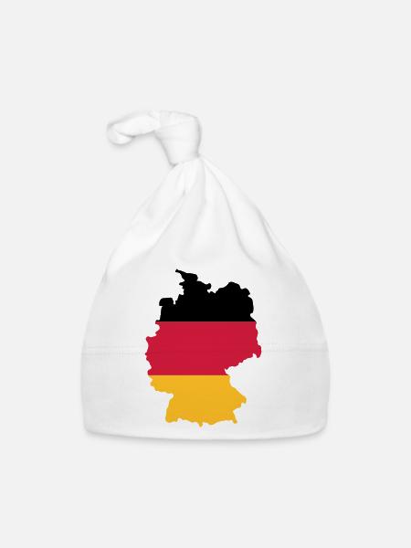 Deutschland - Baby Bio-Mütze - Weiß - Vorne