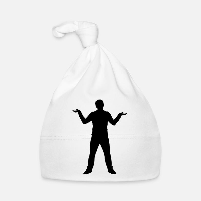 Man - Stupidity - Organic Baby Cap - white