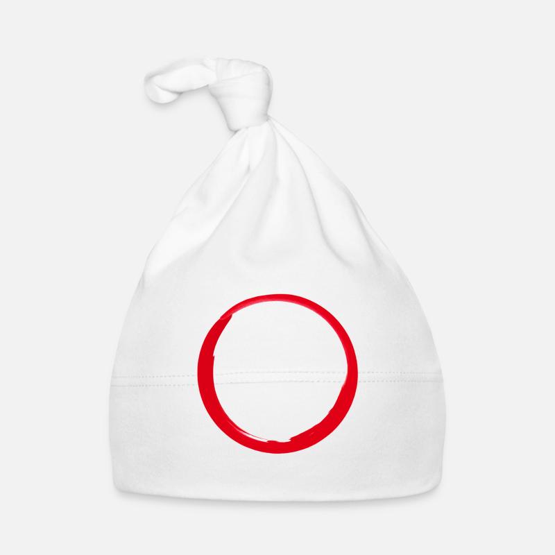 Red circle Organic Baby Cap