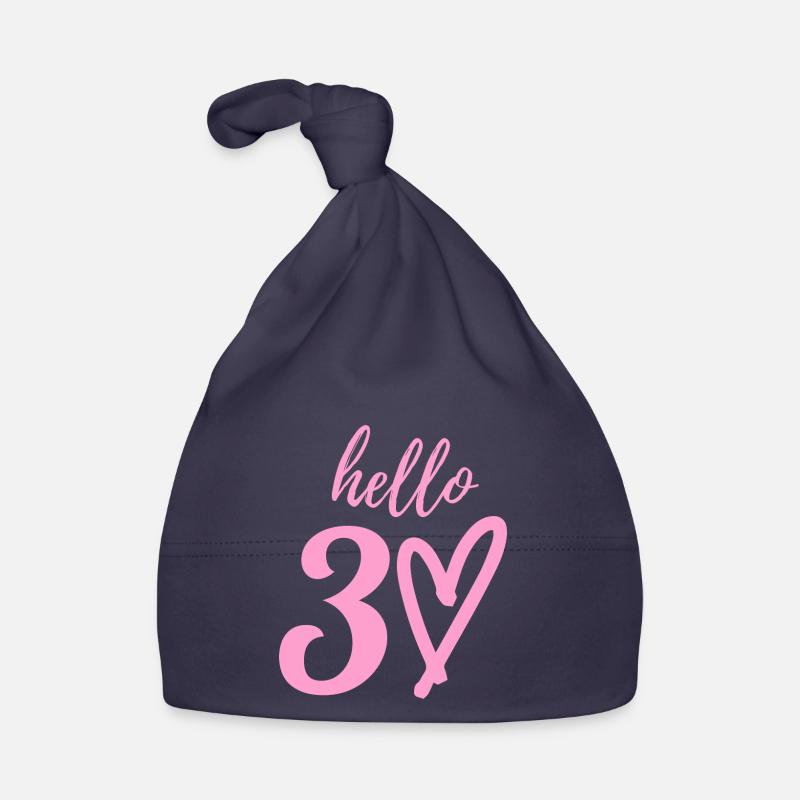 hello 30. 30th birthday Organic Baby Cap