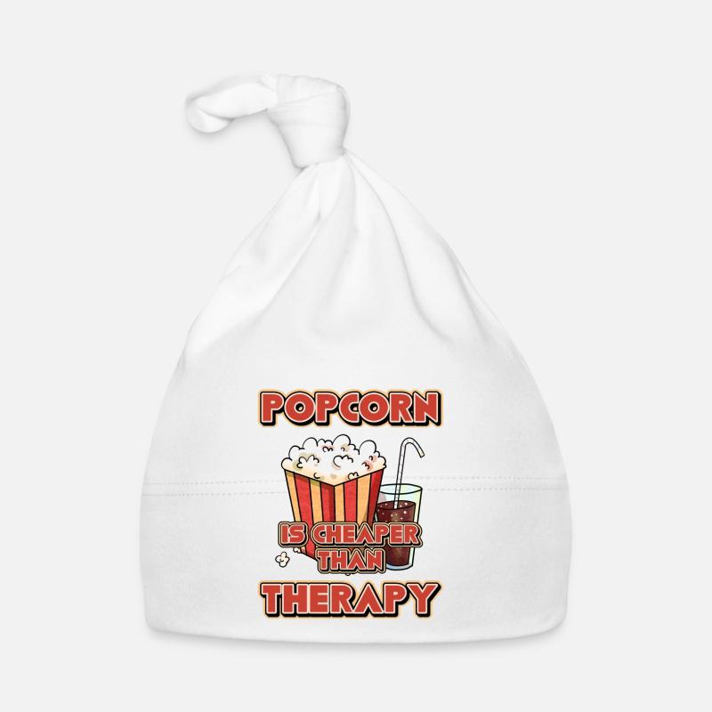 Popcorn Is Cheaper Than Therapy Kinofan Baby Bio-Mütze