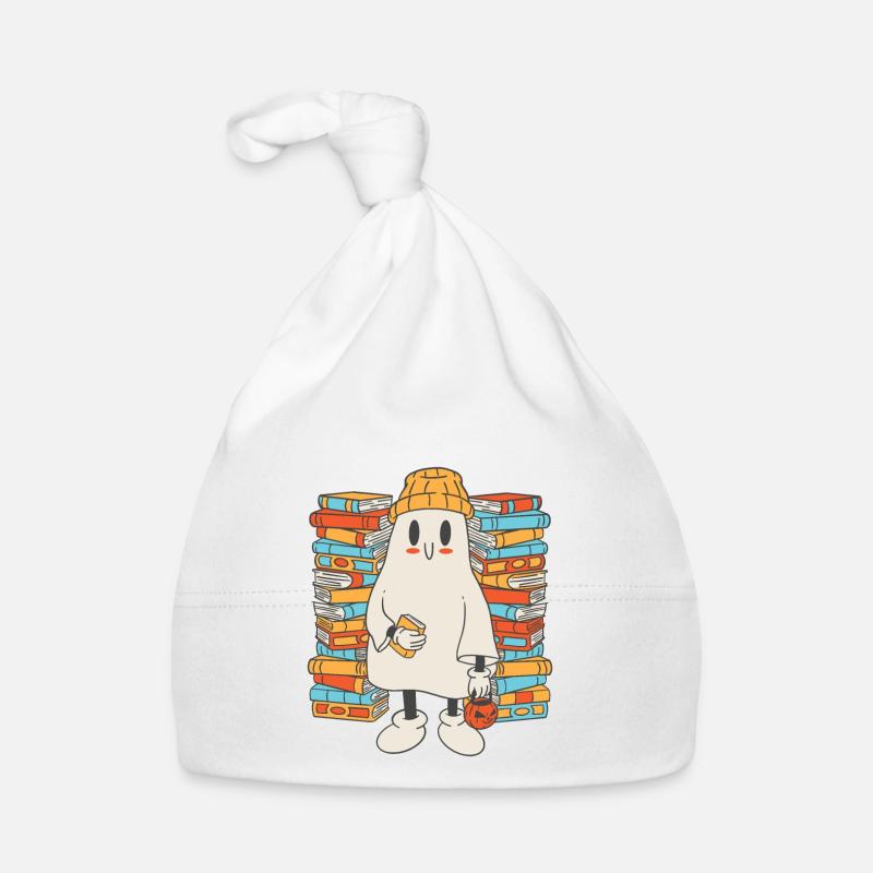 Groovy Read More Books Ghost Cute Funny Organic Baby Cap