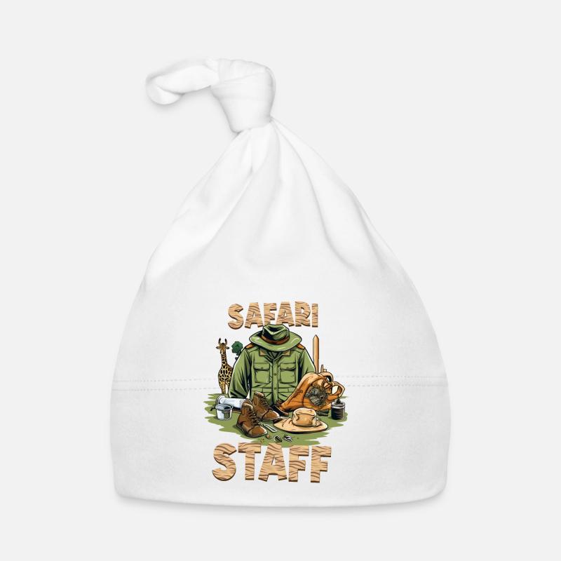 Safari Staff Zoo Keeper Thème Bonnet bio Bébé