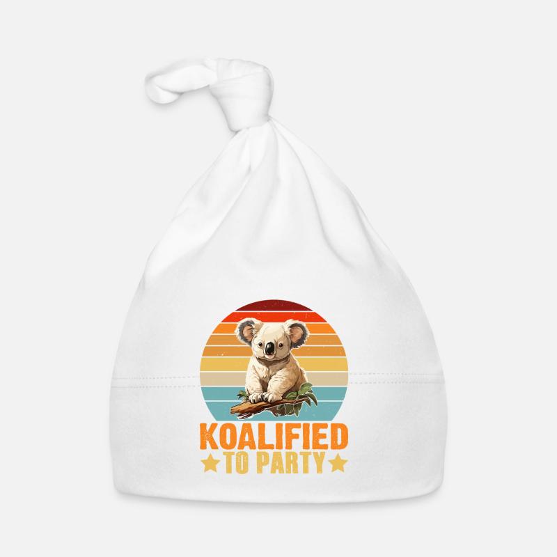 Cute Koalified To Party Koala Bear Lover Organic Baby Cap
