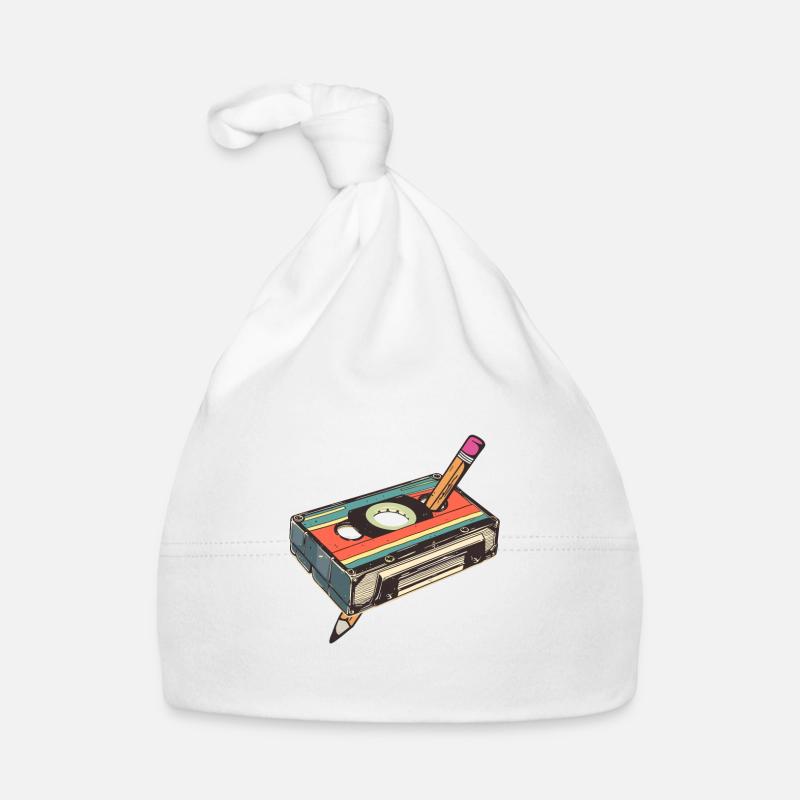 Cassette Music Mixtape Cassette Player 80s Organic Baby Cap