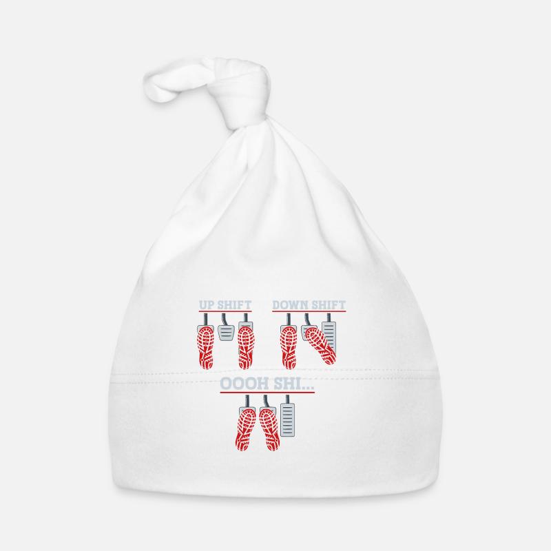 Up Shift Down Shift Funny Car Gear Changes Organic Baby Cap