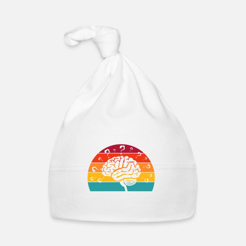 Hang On Let Me Overthink This Colorful Brain Organic Baby Cap