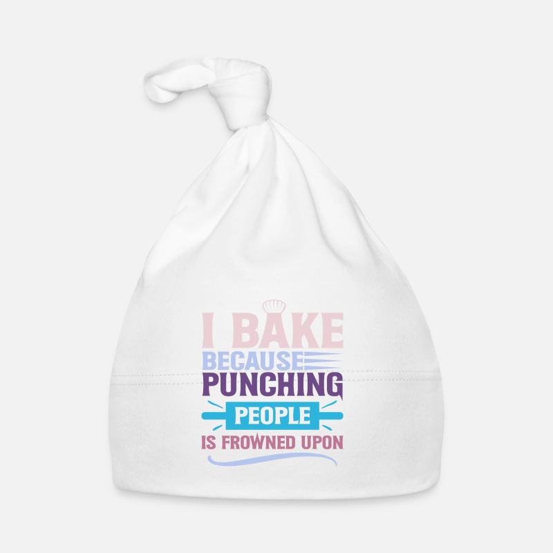 I Bake Because Punching People Is Frowned Upon – Baby Bio-Mütze
