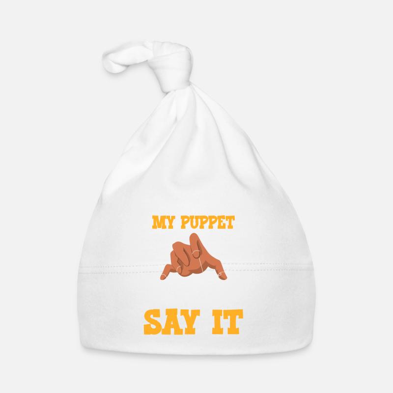 My Puppet Made Me Say It Baby Bio-Mütze