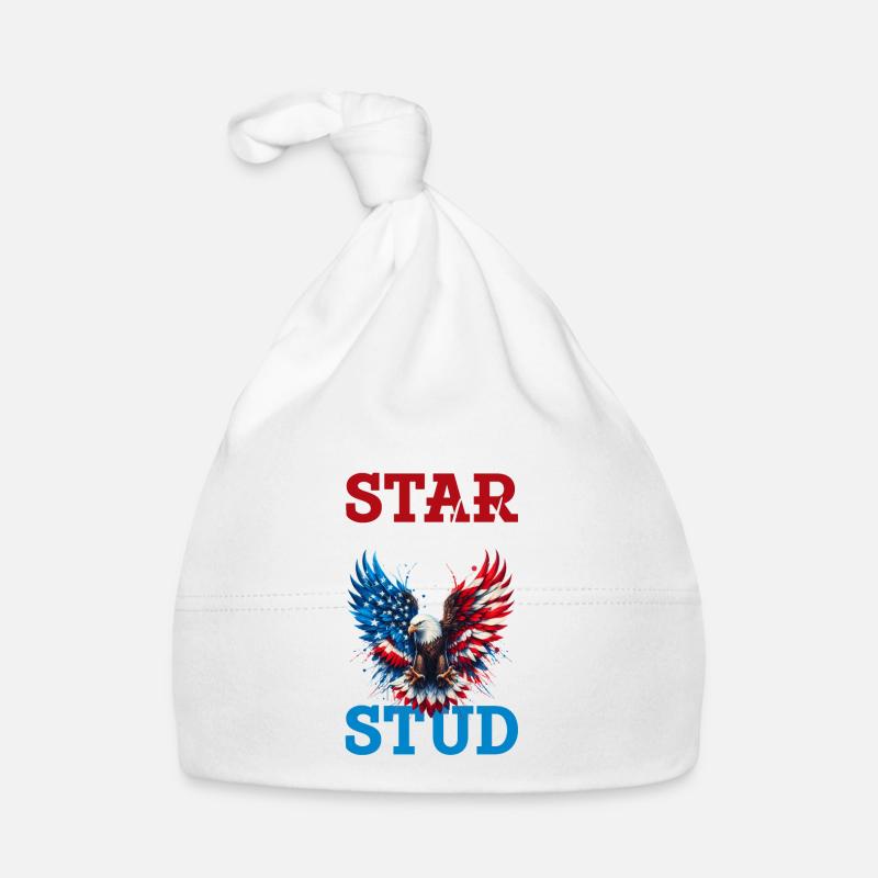 Star Spangled Stud - Patriotic Look with Organic Baby Cap