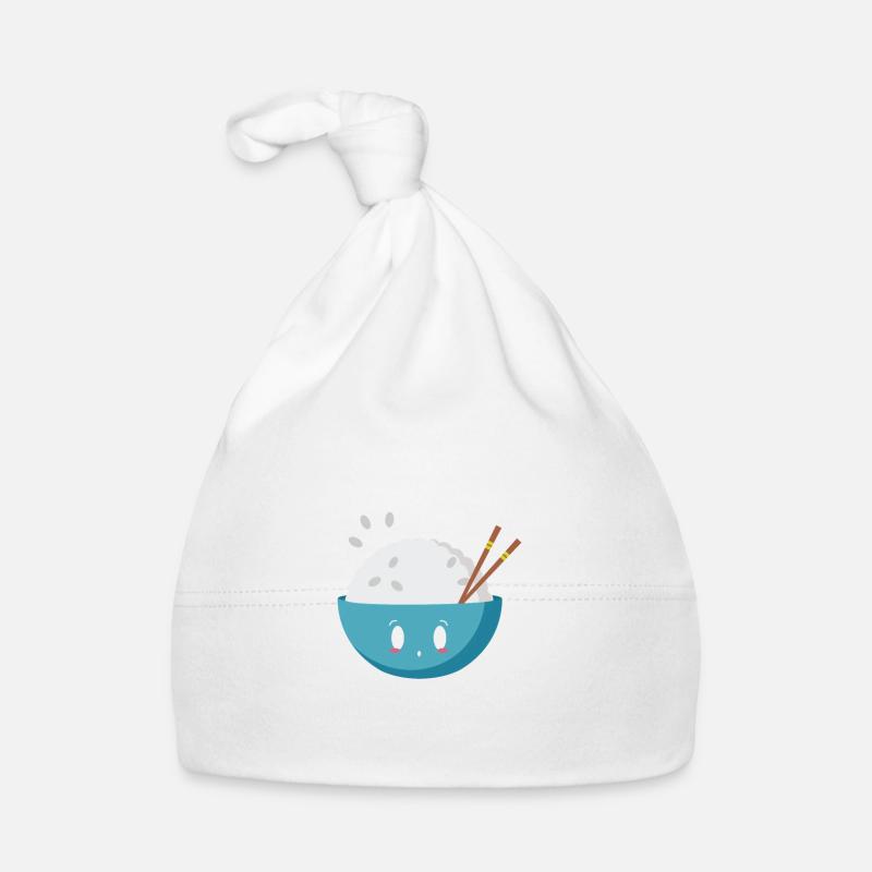 Riz Riz Bébé Mignon Bol Illustration Bonnet bio Bébé