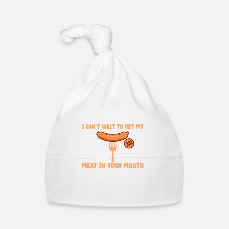 J'ai hâte de mettre ma viande dans la tienne Bonnet bio Bébé