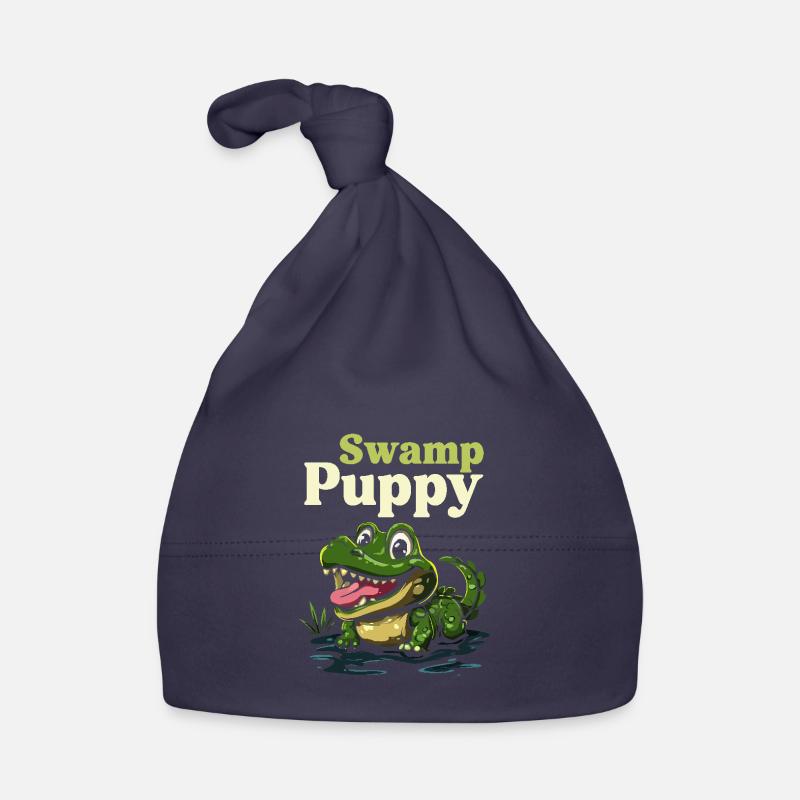 Chiot des marais drôle crocodile dessin animé Design Bonnet bio Bébé