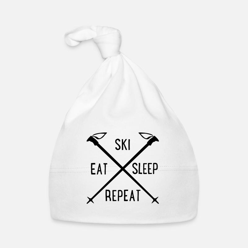 ski - Organic Baby Cap - white