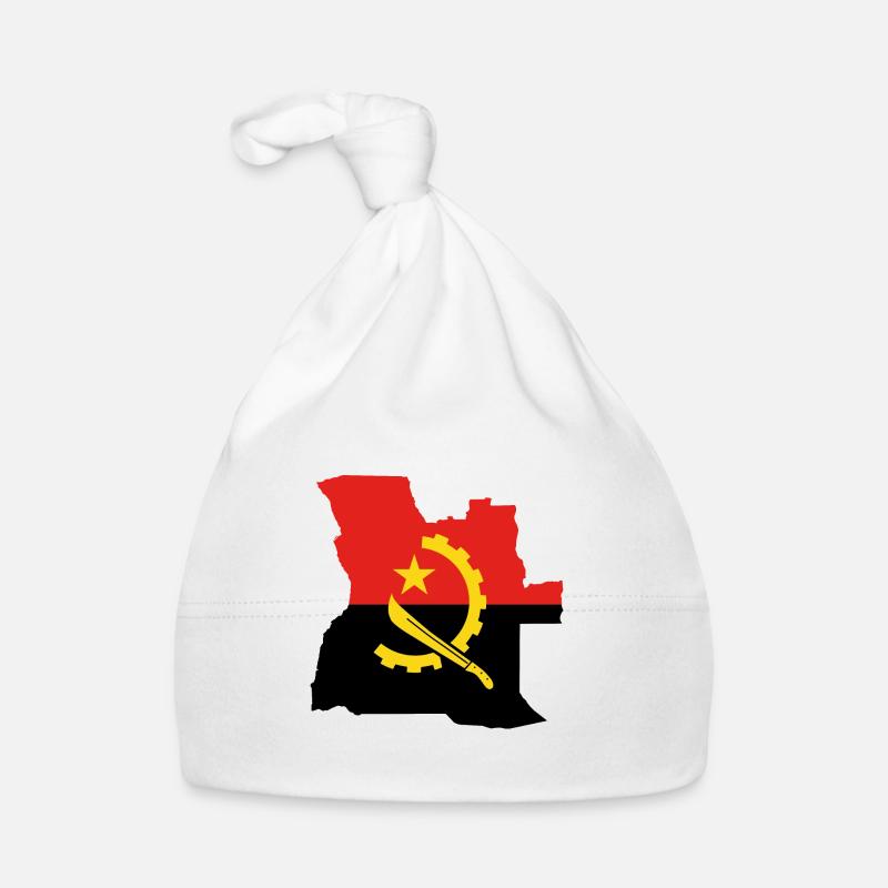 Angola flag map flag Organic Baby Cap