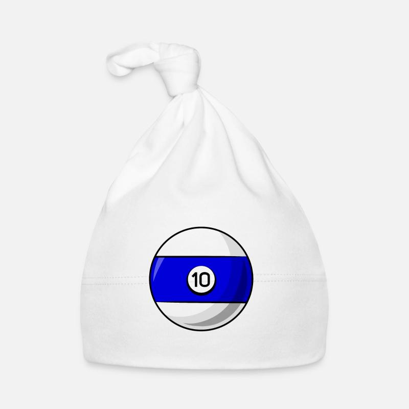 Billiard ball 10 blue Billiards ten Organic Baby Cap