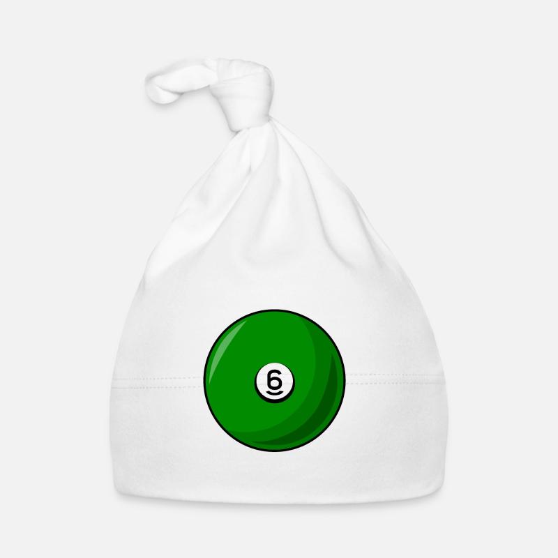 Boule de billard 6 vert Billard six Bonnet bio Bébé