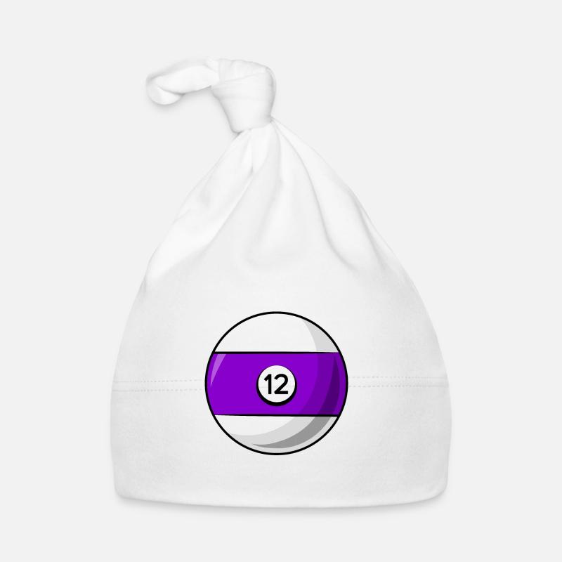 Billardkugel 12 violett Billard zwölf Baby Bio-Mütze