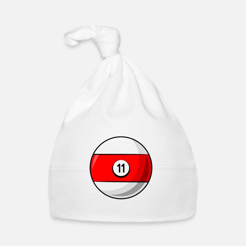 Billardkugel 11 rot Billard elf Baby Bio-Mütze