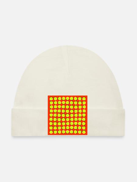 optical illusion - moving circles - Organic Baby Cap - white - Front