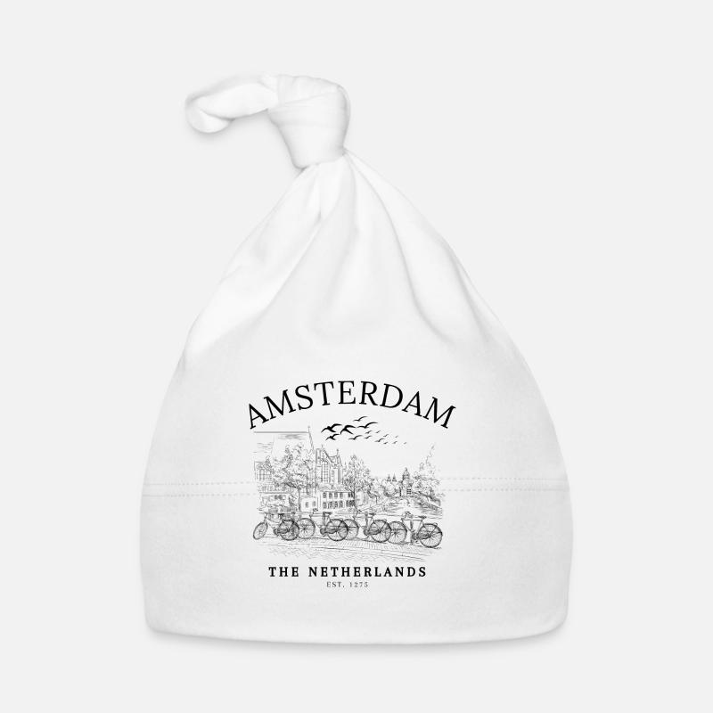 Amsterdam The Netherlands Classic Organic Baby Cap