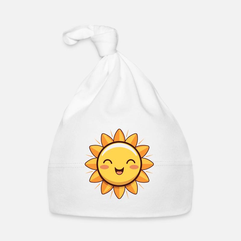 Lachende Sonne Sommer Spass Geschenk Baby Bio-Mütze