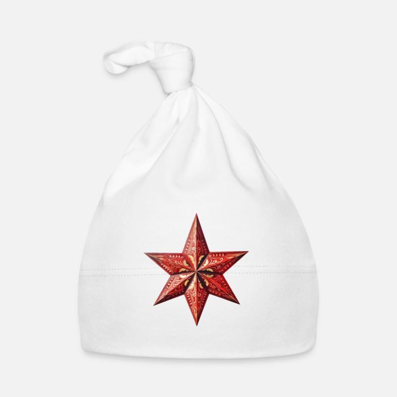 Weihnachtsstern Baby Bio-Mütze