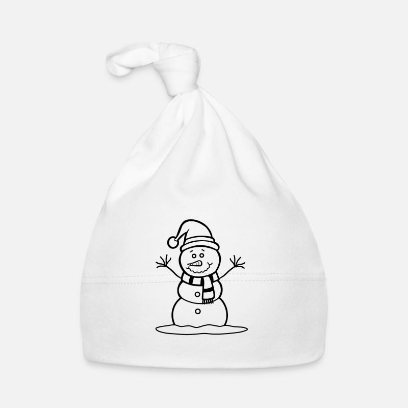 Schneemann Baby Bio-Mütze