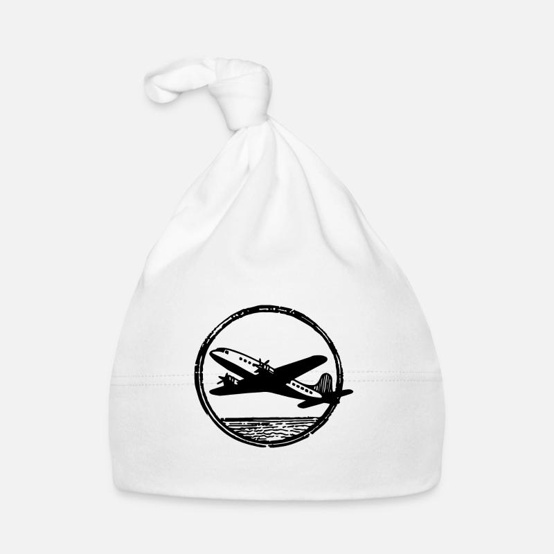 Flugzeug Pilot Flugplatz Flugsport Baby Bio-Mütze