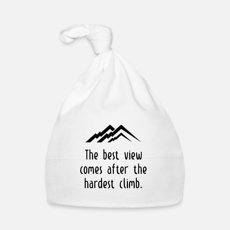 Zitat Bergsteigen - Berg - Wandern Baby Bio-Mütze