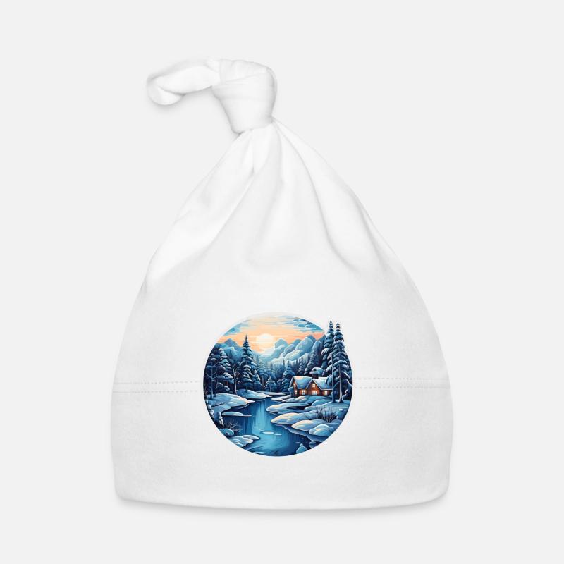 Hiver - Bonnet bio Bébé - blanc