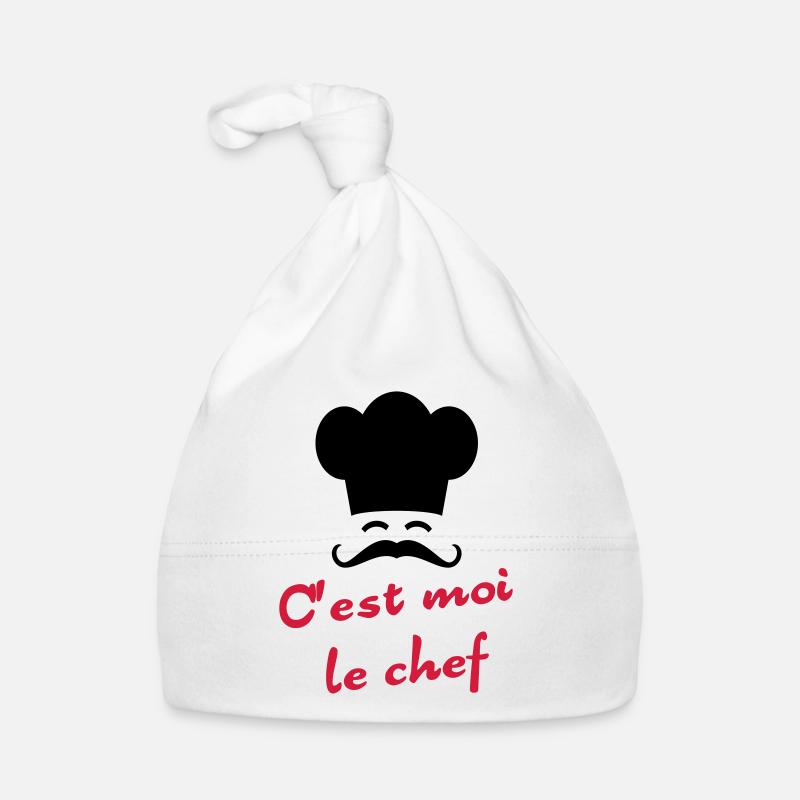C'est moi le chef - Organic Baby Cap - white