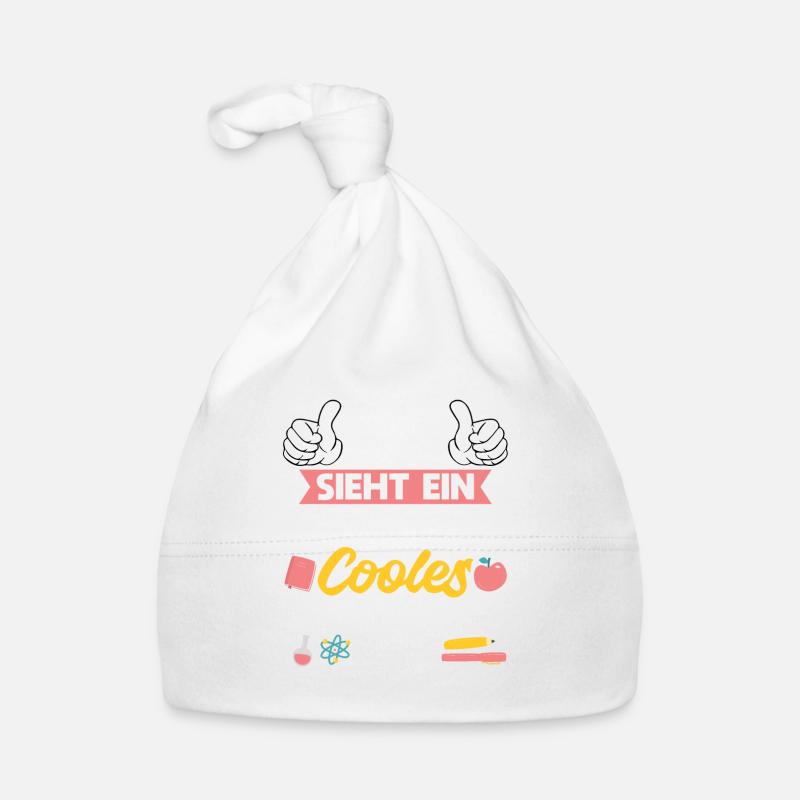 So sieht ein richtig cooles Schulkind aus - Baby Bio-Mütze - Weiß