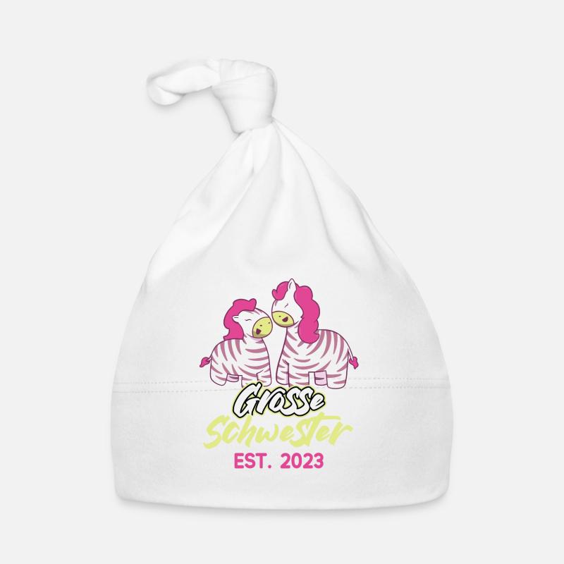 Ich werde Große Schwester 2023 Baby Bio-Mütze