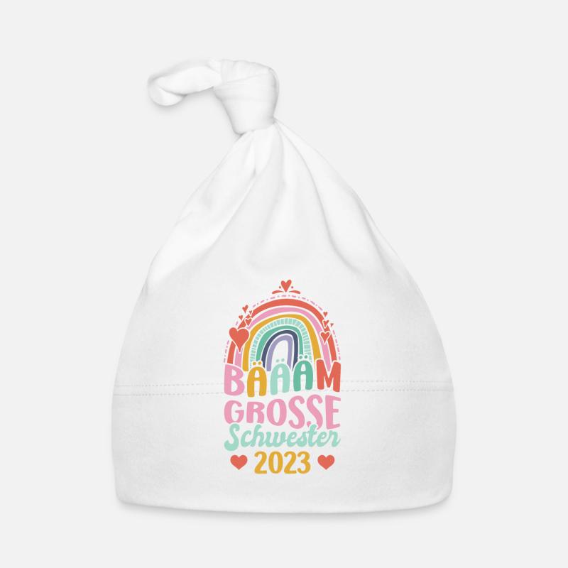 Ich werde Große Schwester 2023 Baby Bio-Mütze