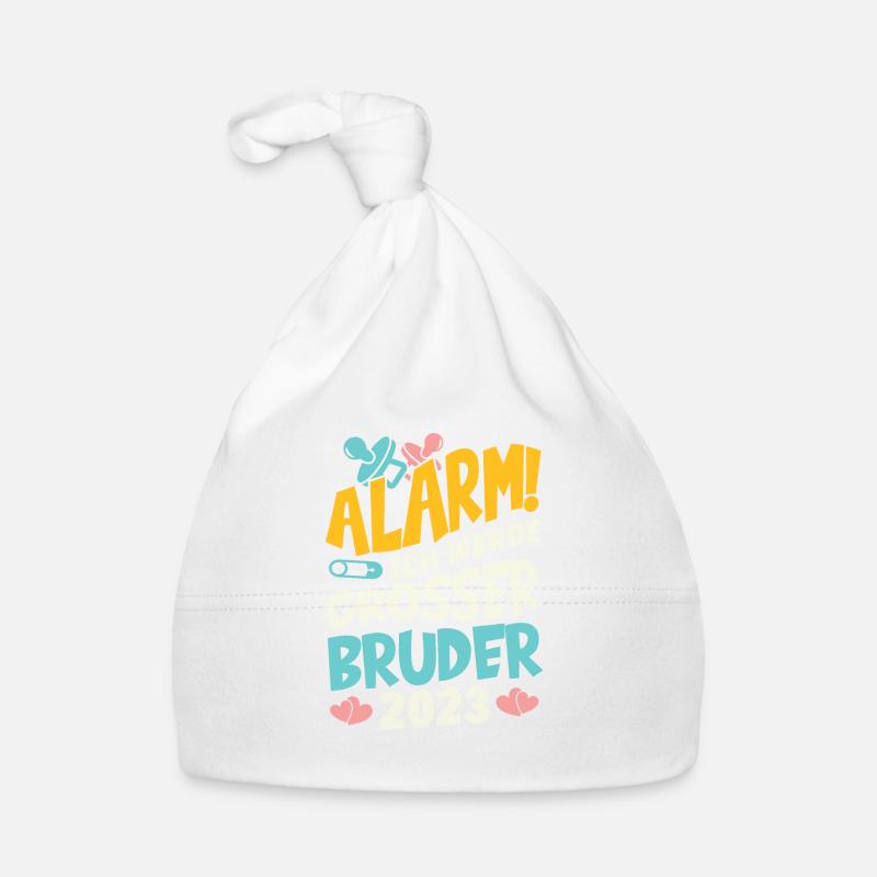 Ich werde Großer Bruder 2023 Baby Bio-Mütze