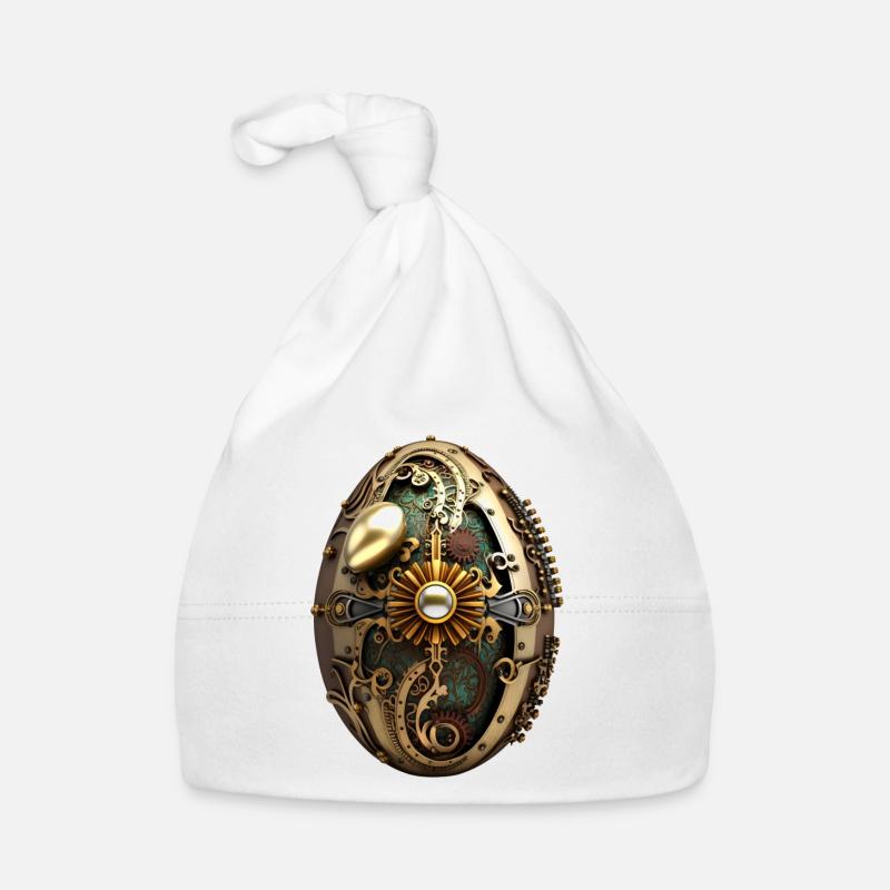 Steampunk Easter Egg Organic Baby Cap