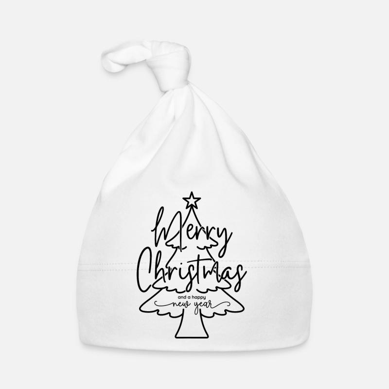 Joyeux Noël et bonne année Bonnet bio Bébé