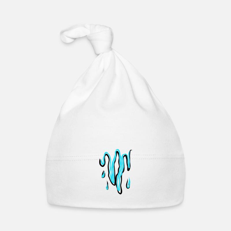Dripping blue design modern Organic Baby Cap